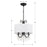 Crystorama Othello 3 Light Mini Chandelier, Matte Black/White