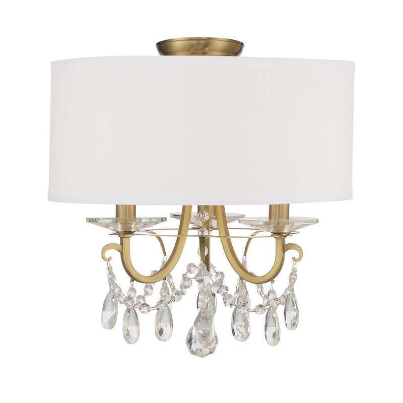 Crystorama Othello 3 Light Semi Flush Mount