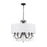 Crystorama Othello 5 Light Chandelier, Matte Black/White