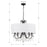 Crystorama Othello 5 Light Chandelier, Matte Black/White