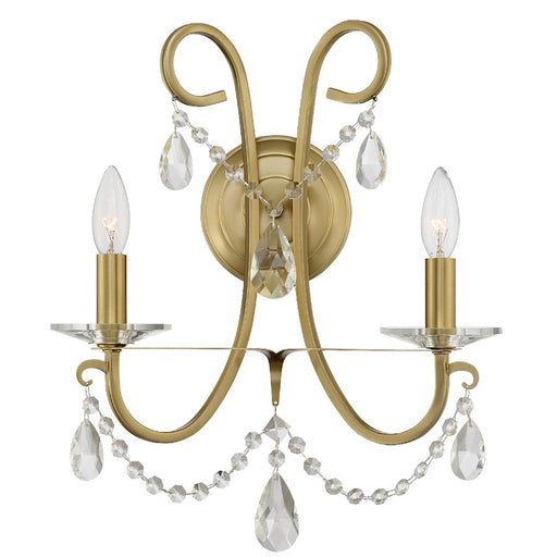 Crystorama Othello 2 Light Wall Mount, Gold