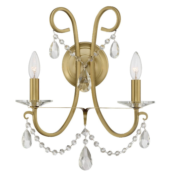 Crystorama Othello 2 Light Wall Mount, Gold