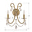 Crystorama Othello 2 Light Wall Mount, Gold