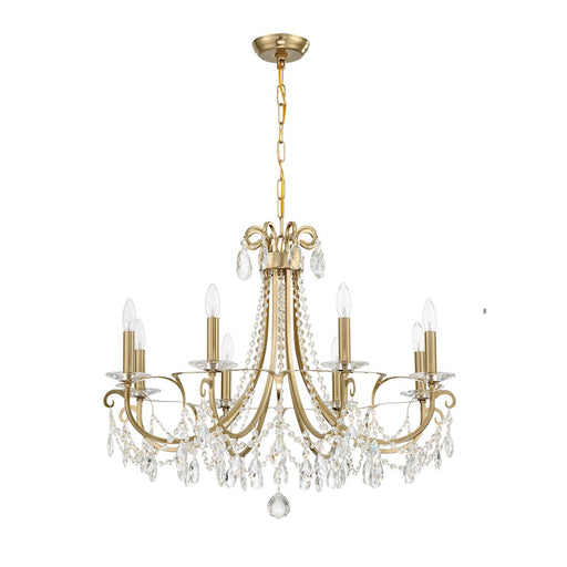 Crystorama Othello 8 Light Chandelier, Vibrant Gold