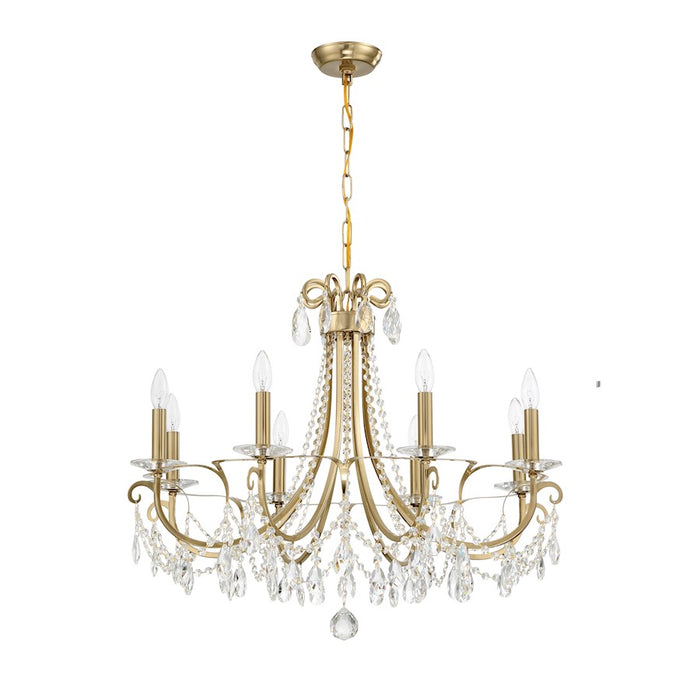 Crystorama Othello 8 Light Chandelier, Vibrant Gold