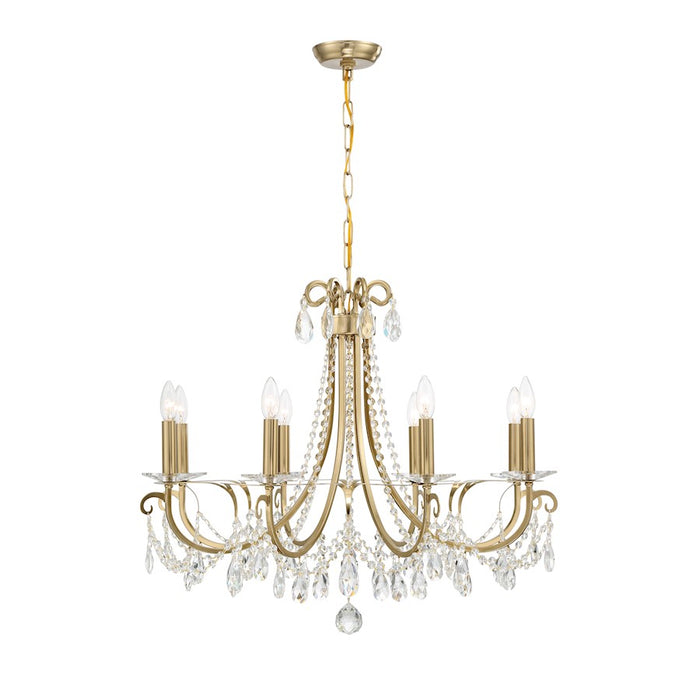 Crystorama Othello 8 Light Chandelier, Vibrant Gold
