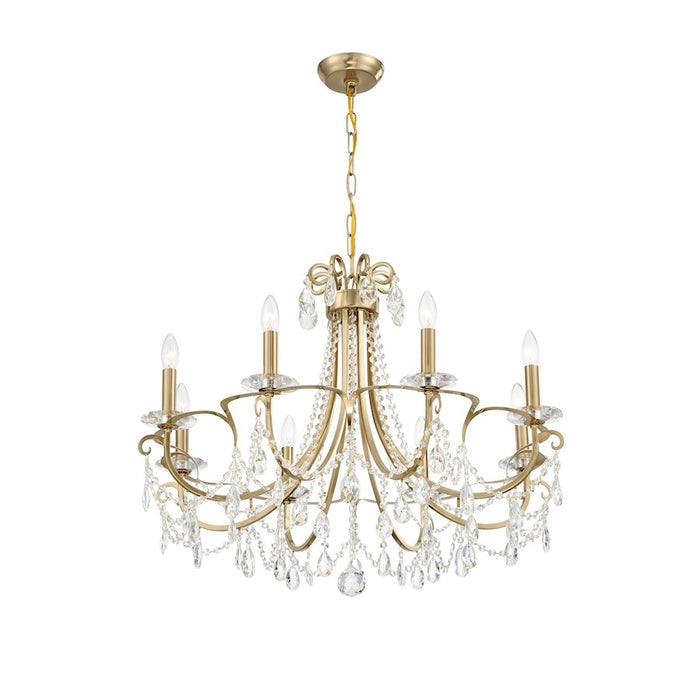 Crystorama Othello 8 Light Chandelier, Vibrant Gold