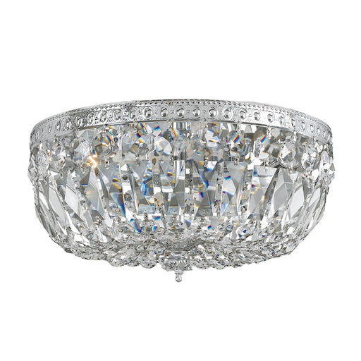 Crystorama Ceiling Mount Flush Mount, Chrome/Clear