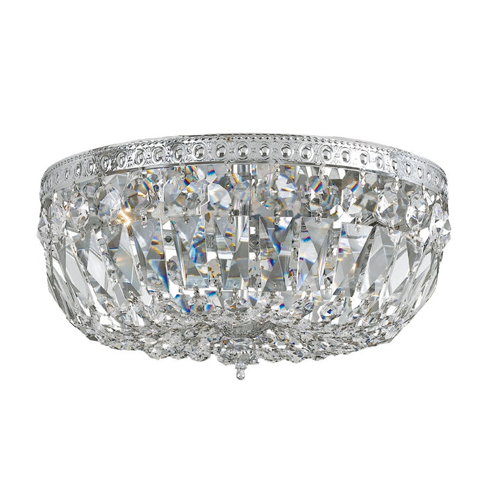 Crystorama Ceiling Mount Flush Mount, Chrome/Clear