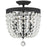 Crystorama Archer 3 Light Ceiling Mount, Black Forged
