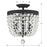 Crystorama Archer 3 Light Ceiling Mount, Black Forged