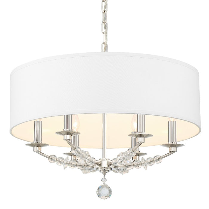 Crystorama Mirage 6 Light Chandelier, Polished Nickel