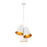 Crystorama Alston 3 Light Pendant, Matte White/ Gold/White/Gold - 8684-MT-GA