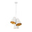 Crystorama Alston 3 Light Pendant, Matte White/ Gold/White/Gold