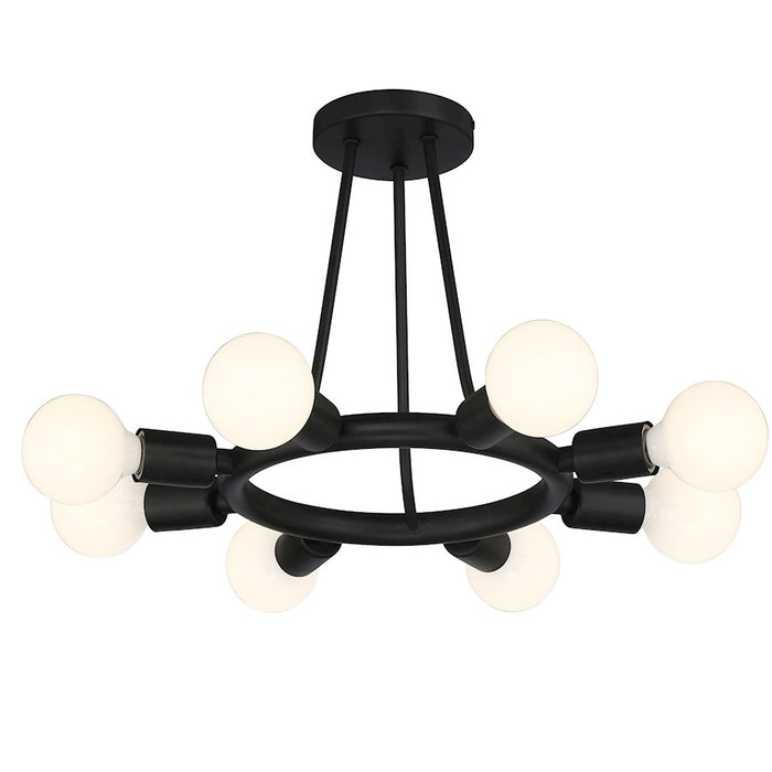 Crystorama Dakota 8 Light Ceiling Mount, Black