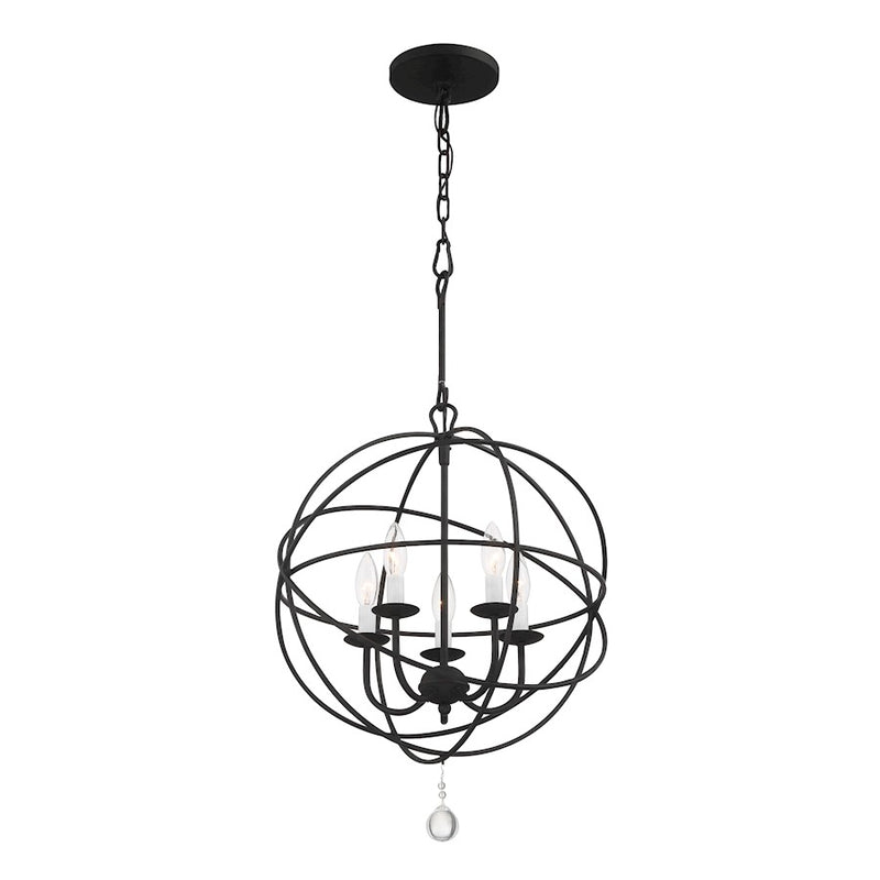 Crystorama Solaris Chandelier, Black