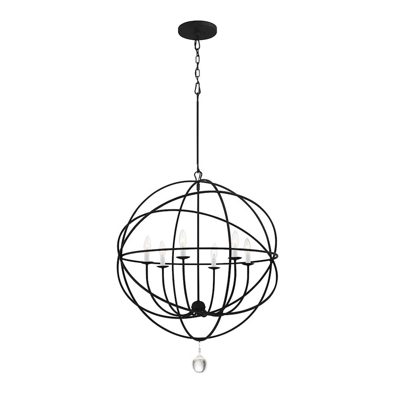 Crystorama Solaris Chandelier, Black