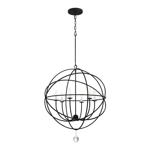 Crystorama Solaris Chandelier, Black