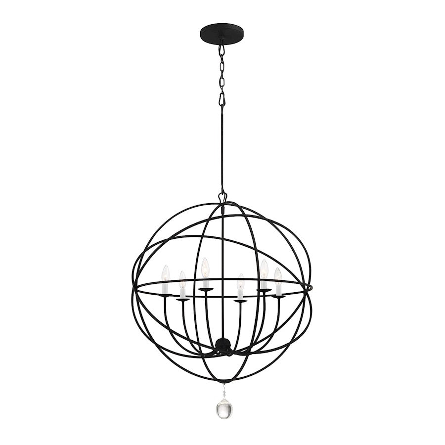 Crystorama Solaris Chandelier, Black