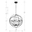 Crystorama Solaris Chandelier, Black