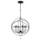 Crystorama Solaris 6 Light Chandelier, Black9228-Bk