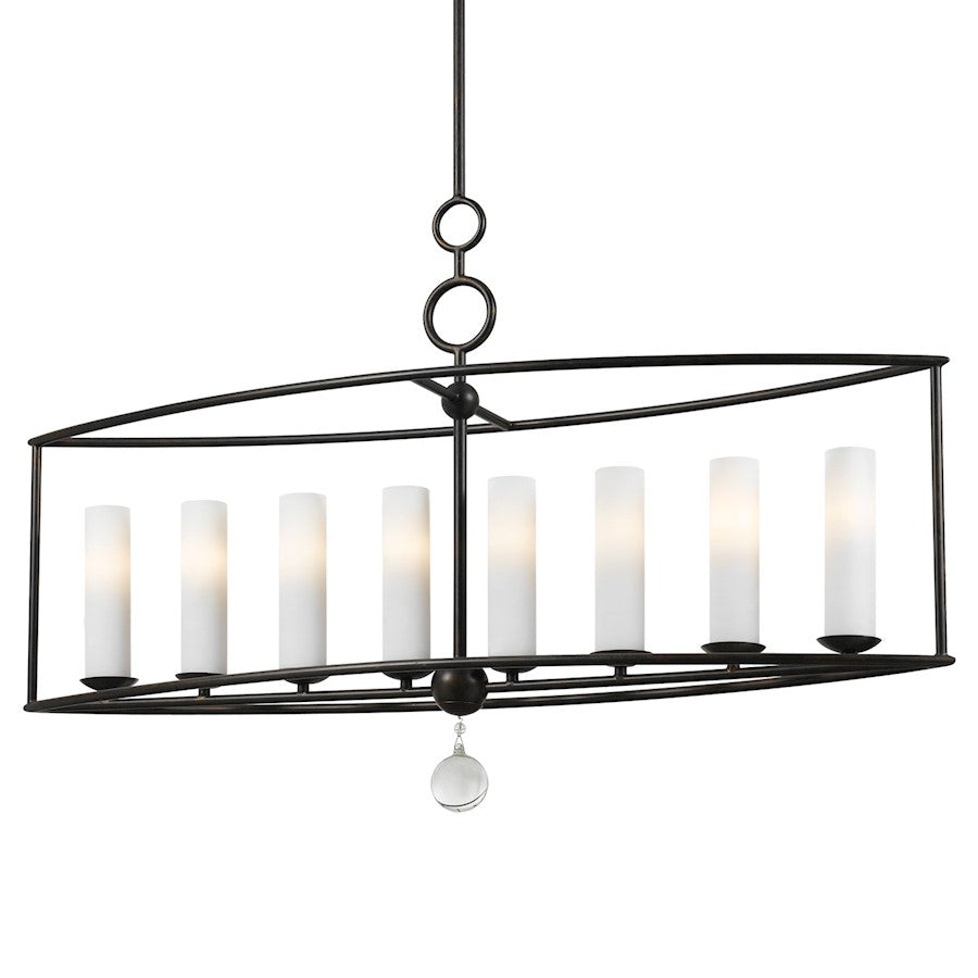 Crystorama Cameron 8 Light Chandelier, English Bronze
