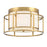 Crystorama Hulton 2 Light Flush Mount, Luxe Gold/White