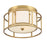 Crystorama Hulton 2 Light Flush Mount, Luxe Gold/White