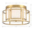Crystorama Hulton 2 Light Flush Mount, Luxe Gold/White