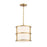 Crystorama Hulton 3 Light Pendant, Luxe Gold/White