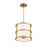 Crystorama Hulton 3 Light Pendant, Luxe Gold/White