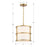 Crystorama Hulton 3 Light Pendant, Luxe Gold/White