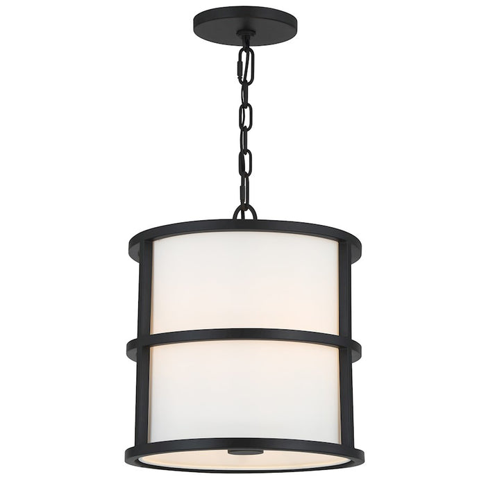 Crystorama Hulton 3 Light Pendant, Matte Black
