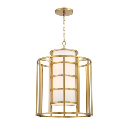 Crystorama Hulton Chandelier, Luxe Gold/White