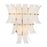 Crystorama Abigail 3 Light Sconce, White/Brass/Gold