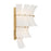 Crystorama Abigail 3 Light Sconce, White/Brass/Gold