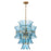 Crystorama Abigail 13 Light Chandelier, Blue/Brass/Gold - ABI-2006-AG-BL