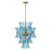 Crystorama Abigail 13 Light Chandelier, Blue/Brass/Gold