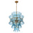 Crystorama Abigail 13 Light Chandelier, Blue/Brass/Gold