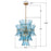 Crystorama Abigail 13 Light Chandelier, Blue/Brass/Gold