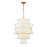 Crystorama Abigail 13 Light Chandelier, White/Brass/Gold - ABI-2006-AG-WH