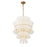 Crystorama Abigail 13 Light Chandelier, White/Brass/Gold