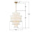 Crystorama Abigail 13 Light Chandelier, White/Brass/Gold