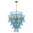Crystorama Abigail 21 Light Chandelier, Blue/Brass/Gold - ABI-2008-AG-BL