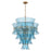 Crystorama Abigail 21 Light Chandelier, Blue/Brass/Gold