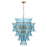 Crystorama Abigail 21 Light Chandelier, Blue/Brass/Gold