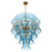Crystorama Abigail 21 Light Chandelier, Blue/Brass/Gold
