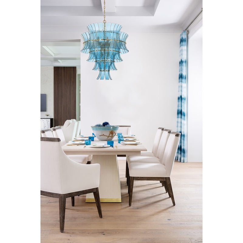 Crystorama Abigail 21 Light Chandelier, Blue/Brass/Gold
