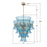 Crystorama Abigail 21 Light Chandelier, Blue/Brass/Gold