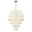 Crystorama Abigail 21 Light Chandelier, White/Brass/Gold - ABI-2008-AG-WH